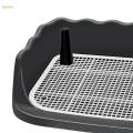 Dog Potty Tray Puppy Training Tray Keep Paws and Floors Clean Pee Pad Holder Black.