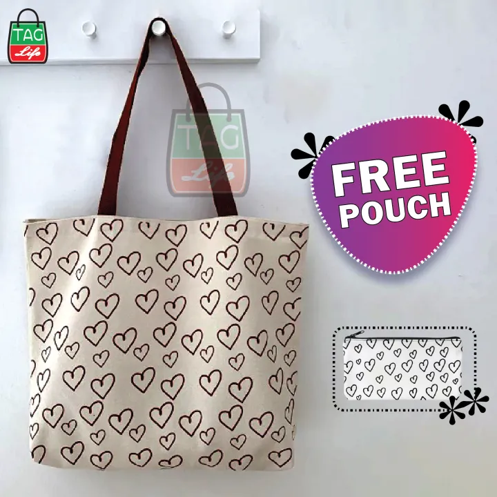 TAG%20Lifestyle%20Canvas%20Tote%20Bag/Fashionable%20Top%20Handle%20Bag%20Off%20White%20Color%20with%20Zipper%20for%20girls%20For%20University/College/Trendy%20Fashionable%20Women%20with%20free%20pouch%20-%20Image%205