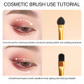 2pcs Professional Double-Ended Eyeshadow Brush Soft Artificial Fibre Sponge Head Brushes Easy To Cover Eyeshadow Makeup Cosmetic Tool.