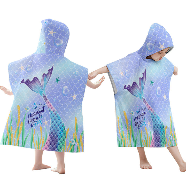 Mermaid%20cape%20beach%20bathrobe%20Seaside%20change%20bathrobe%20Surf%20suit%20Printed%20hooded%20bath%20towel%20one%20piece%207%20-%20Image%205