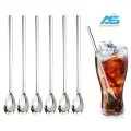 6pcs Long Handle Spoon 18/10 Stainless Steel Spoon Set Mixing Spoon Ice Cream Spoon Long Spoon Iced Tea Spoon Milkshake Spoon.