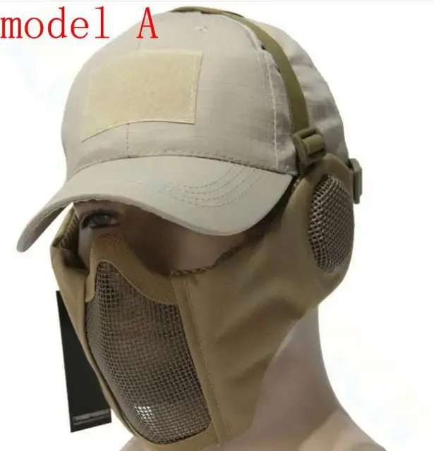 Tactical%20Airsoft%20Mask%20Half%20Face%20Strike%20Metal%20Mesh%20Protective%20Skull%20Mask%20&%20Cap%20Ear%20protection%20Hunting%20Accessories%20-%20Image%207