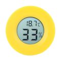 Yellow - Round Digital Humidity and Thermometer. 