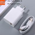 Xiaomi Mi 33W Turbo Fast Charger 10 MDY-11-EZ Xiaomi Charger 33W Type C Cable Quick Turbo Charge For Xiaomi Note 9 10 Pro 10S Redmi K20 Pro K30 Mi 11 Lite. 