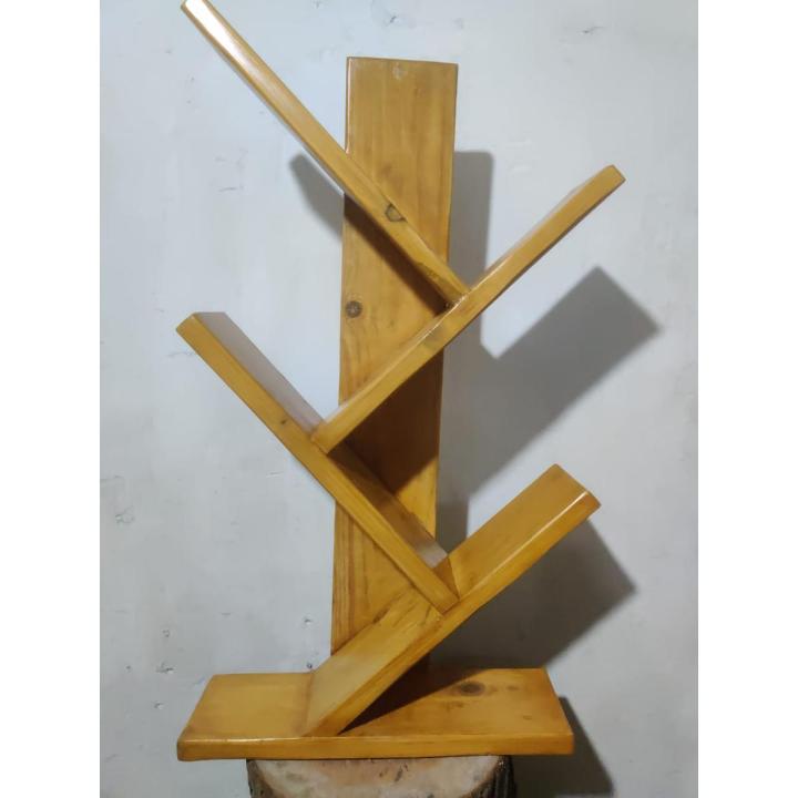 Wooden Table Book Shelf by hand polished