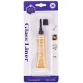 Keep Smiling Glass Liner Color Gold for Decorative Glass Painting and Creative Art Use.