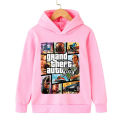 spring and autumn children's gta5 printed Hoodie Sweatshirt children's 4-14-year-old game sports Hoodie.