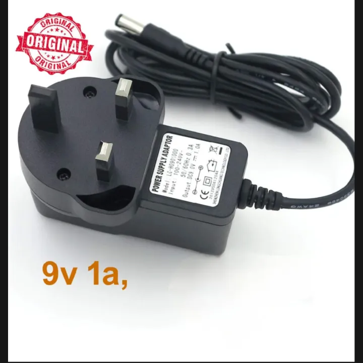 9v%201Ah%20Dc%20Power%20Adapter%20Charger%203%20Pin%20Plug%209%20Volt%20600%20mAh%20-%20Image%202
