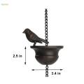 Bird Rain Chains for Gutters Cup Rain Chain Rainwater Diverter Outside Replacement Downspouts 240cm for Sheds Awnings Outdoor Divert Water. 