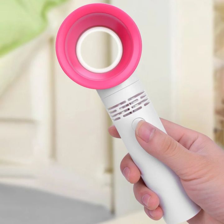 Portable Bladeless Fan Handheld USB Rechargeable Outdoor Mini Cooler No Leaf Handy Leafless Cooling Fan Desktop