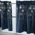 1 Panel Floral Blackout Half Window Covering Cafe Curtains Short Tier Curtains Drapes for Kitchen.