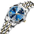 Orginal Women Analog Quartz Stainless Steel Luminous Date Two Tone Luxury Casual Wrist Watch.