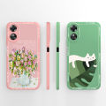 Cases For OPPO A17 A17K Exquisite Full Protection Anti Slip Bumper Soft Liquid Phone Back Cover For OPPO A 17 K Funda.