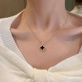 Simple Leaf Clover Chain Necklace Women Fashion. 