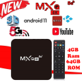 MXQ Pro 4K 5G Android Smart TV Box -4GB RAM 64GB ROM, Android 11.1, Android Smart TV Box, Android TV Box , 4K TV Box, YouTube Player.. 