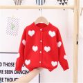 2022 Winter Girls Cardigan Sweaters Children Autumn Warm Knitted Sweater Toddler Little Girls Long Sleeve Clothes for 3 5 7 Yrs. 