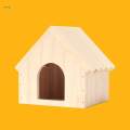 Hamster Wood House Hut Cage Accessories for Syrian Hamsters Lemmings Gerbils Style A. 