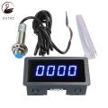 Nax 4 Digital Led Tachometer Rpm Speed Meter + Hall Proximity Switch Sensor Set.
