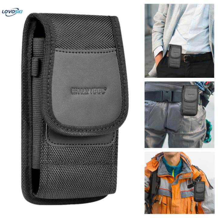 Cell%20Phone%20Nylon%20Protective%20Case%20Waist%20Bag%20Shockproof%20Outdoor%20Accessories%20Black%20-%20Image%203