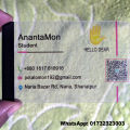 85x54mm Thin Matte Transparent Plastic visiting card & Photo card Long Lasting UV printing - 1pcs. 
