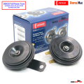 DENSO 12V Compact Full Power Tone Horn for Bike and Car (Made in Indonesia/China) - 2 Piece Set, High-Quality ABS Plastic.