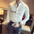 Plus Size 5XL-S New Business Formal Shirts Men Dress Streetwear Slim Men Shirt Casual Long Sleeve Tuxedo Shirt Brand Clothing. 