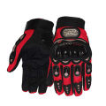 Motorcycle pro-biker Hand gloves full finger for biker. screen touch Red.