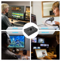 3.5mm 2 Input 1 Output/1 Input 2 Output Audio Switcher Audio Splitter Switcher One-Key Mute Button. 