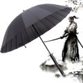 Creative Japanese Samurai Umbrella Removable Handle Automatic Long Black Rainproof Warrior Ninja-like Home Rain Umbrellas. 