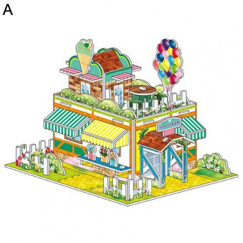 4Pcs/Set%20Puzzle%20Toy%20Fine%20Workmanship%20Concentration%20Capability%20Easy%20to%20Install%20Children%20House%203D%20Jigsaw%20Birthday%20Gift%20-%20Image%202
