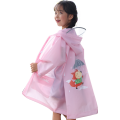 Cute Kids Raincoat Wateproof Children's Rain Poncho Rain Coat Jacket with Backpack Position. 