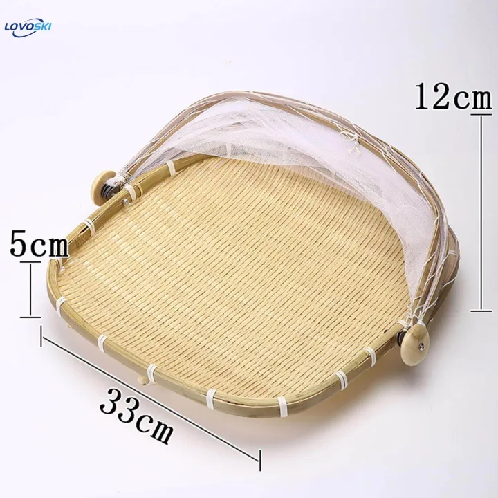 Food%20Serving%20Tent%20Basket%20Food%20Storage%20Basket%20with%20Mesh%20Gauze%20Cover%20for%20Fruit%20M%20-%20Image%202