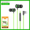 DUOPUNI Gaming headset left and right channel elbow wired in-ear gaming chicken hear sound defence computer mobile phone type-c. 