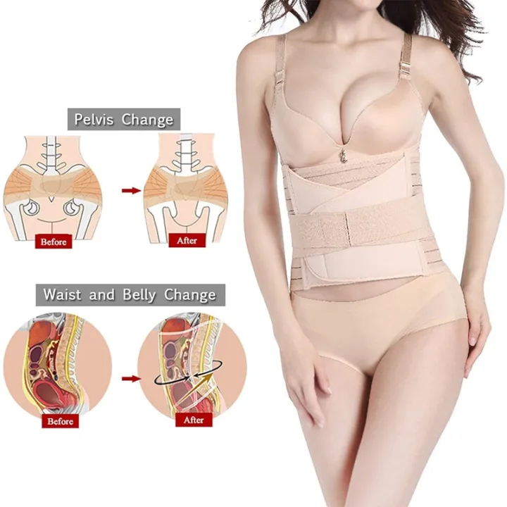 3%20in%201%20Postpartum%20Belly%20Belt%20Tummy%20Band%20Girdle%20Corset%20Body%20Shaper%20Postnatal%20C-Section%20Waist%20Trainer%20Pelvis%20Wrap%20Shapewear%20-%20Image%205