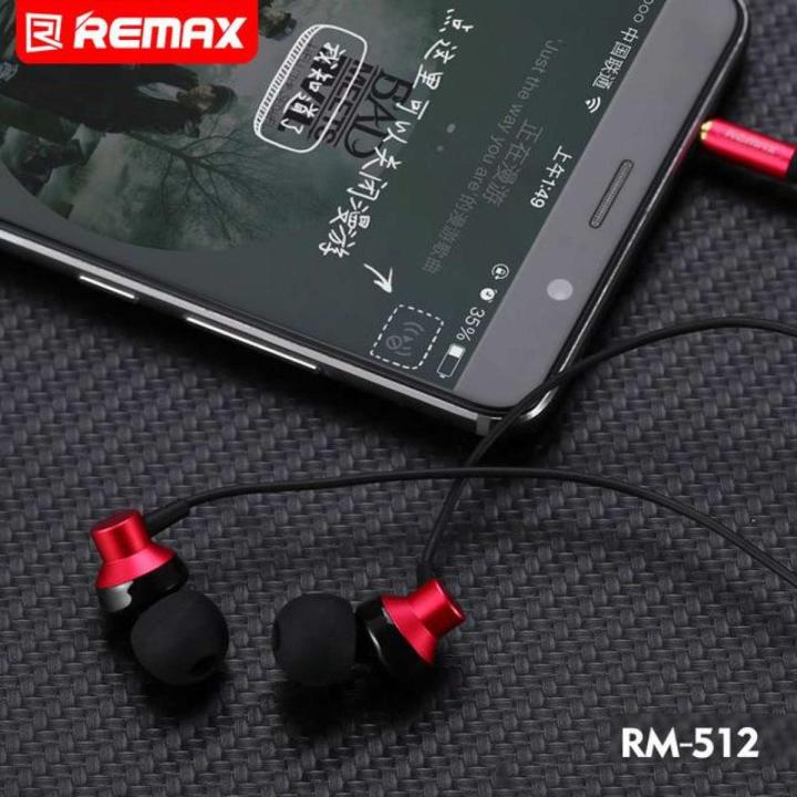 Remax 512 Earphone Wired Headset Noise Cancelling Fashion In-Ear ...