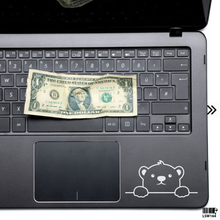 Baby Polar Bear Watching Laptop Sticker Waterproof Removable Laptop Skin For Any Laptop - LS164 - Hype Interior