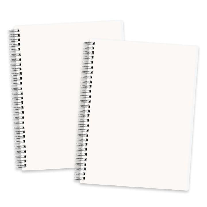 Papertree Spiral Sketch Notebook WHITE Cover White Blank Paper Wirebound