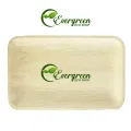 Areca Leaf 10x6 Inch Disposable Bamboo Plates 12 Pcs Like Party Pack Compostable and Biodegradable - Better than Plastic and Paper. 