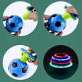 LED Light Up Flashing Spinning Music Gyro Spinner Football Toy. 