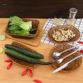 Fruit Basket Vegetables Basket Restaurant Basket PP Material Rattan Woven Tabletop Food Serving Basket Brown. 