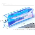 Bts Pencil Case Stationery Box Laser Transparent Large Capacity Primary School Universal Storage Bag - pencil bag. 