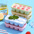 8 Grids Silicone Ice Cube Tray Mold With Clear Cover Summer Mould Fruit Maker. 