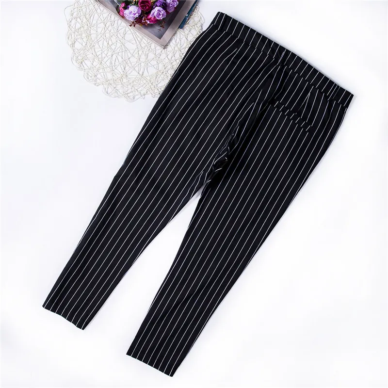 Fashion Men's Slim Fit Stripe Business Formal Pants Casual Office