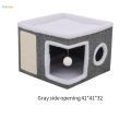 Pet Cat House Sisal Cat Mansion Storage Kitty Cave Bed Cat Houses for. 