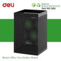 deli Pen Holder 73×73×115mm Mesh Steel Barrel 908 Black 1pcs. 