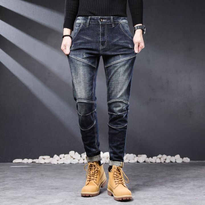 Brand%20Man%20Jean%20Stretch%20Slim%20Fit%20Dark%20Blue%20Streetwear%20Pants%20Original%20Man%20Jeans%20Patchwork%20Denim%20Trousers%202022%20Spring%20And%20Autumn%20-%20Image%204