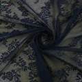Black Lace Floral Net Curtains Window Curtains for Yard Bedroom Decoration 100cmx200cm. 