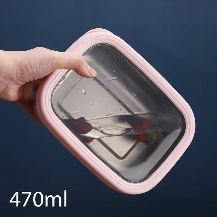 Homio Tedemei 470ML portable leakproof Non-slip Skid-resistance seal lid lunch box inner Stainless steel food container