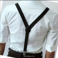 Menâs Adjustable Suspenders Braces â Elastic Y-Back Trouser Holder.