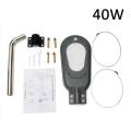 【New Choice】40W 82 LED Solar Street Road Wall Light Lamp Waterproof IP65 PIR Motion Sensor + Light Control+ Dim Sensor Pure White Monocystalline Solar Panel w/ 50cm Pole Support Rod Outdoor Garden.